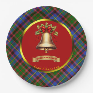Prato De Papel Aikenhead Tartan Natal Personalizado