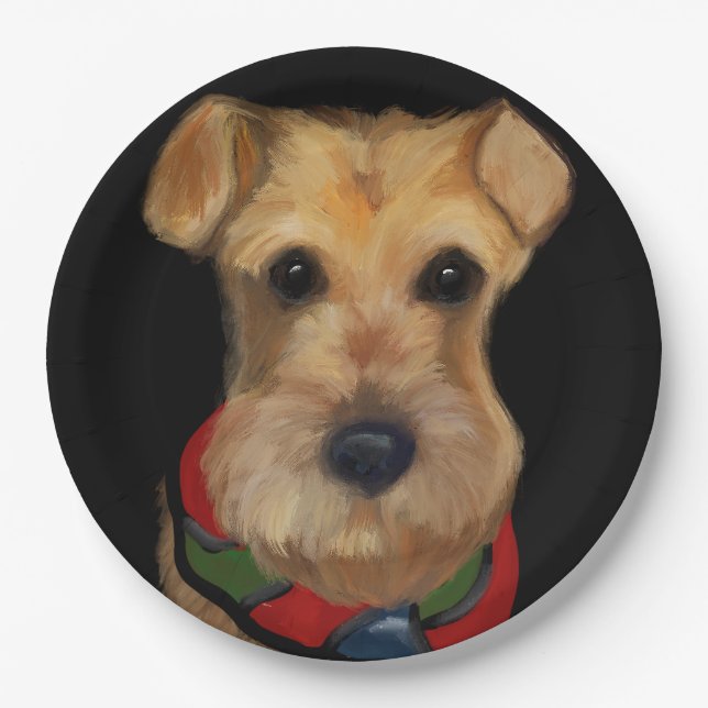 Prato De Papel Airedale Terrier   (Frente)