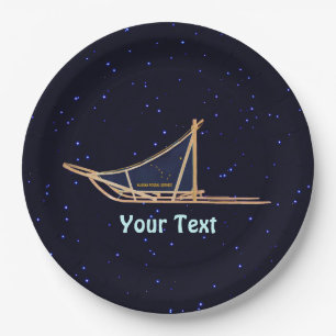 Prato De Papel Alaska Dog Sled Mail