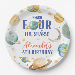 Prato De Papel Alcance Quatro da 4ª festa de aniversário do Stars