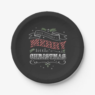 Prato De Papel Alegre pouca placa de papel do Natal 7inch