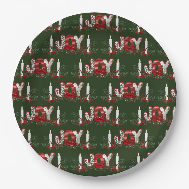 Prato De Papel Alegria de Natal (Frente)