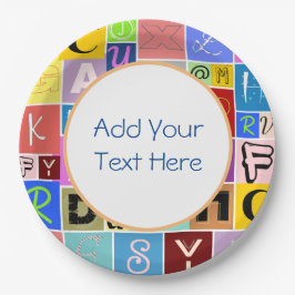 Prato De Papel Alfabeto