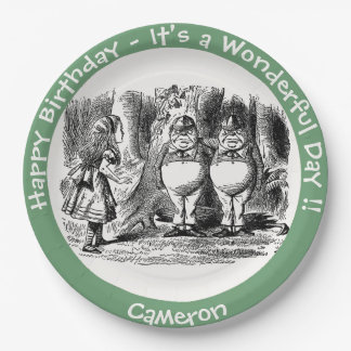 Prato De Papel Alice no País das Maravilhas