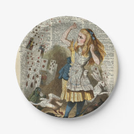 Prato De Papel Alice no país das maravilhas