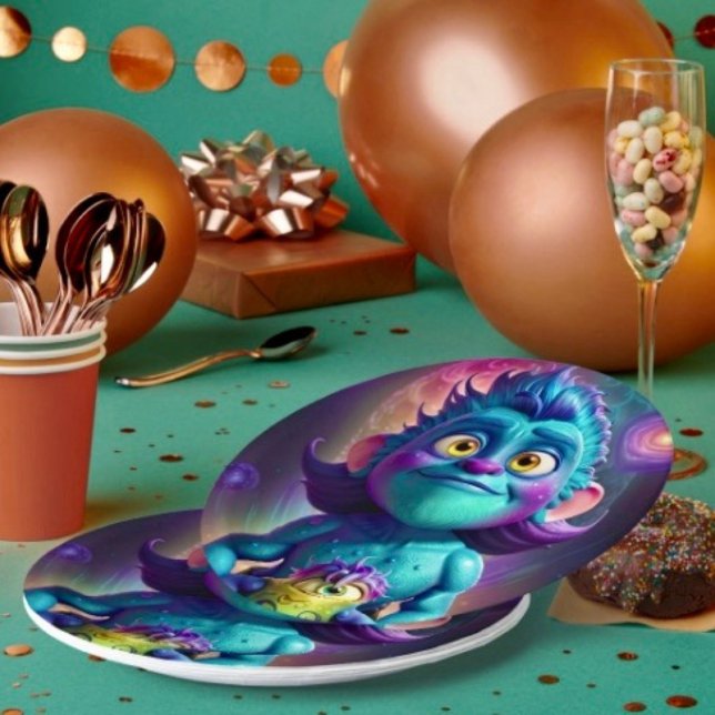 Prato De Papel Alienígena de Espaço e Amigo (Criador carregado)