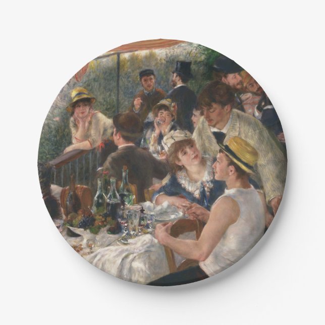 Prato De Papel Almoço do Partido de Remo - Auguste Renoir (Frente)