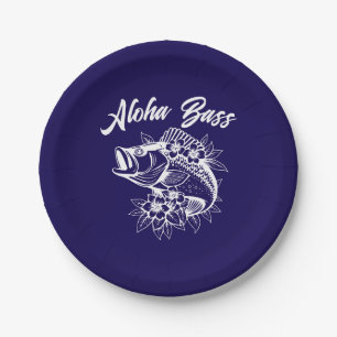 Prato De Papel Aloha Bass-Blue Hawaiian