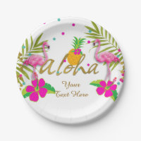 Aloha Luau Girls Tropical Flamingo Festa de aniver