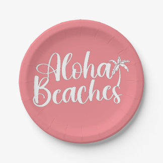 Prato De Papel Aloha Tropical Beach design