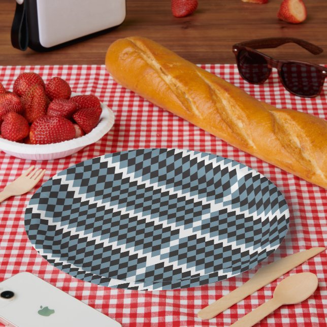 Prato De Papel alta ilustração da capa gráfica damask, (Piquenique)