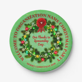 Prato De Papel Alterar TODO Texto Organização Festa de Natal 20xx