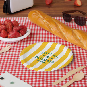 Prato De Papel Amarelo Nunca Perdeu Um Dia Personalizado De Jogo