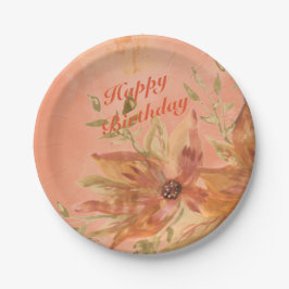 Prato De Papel Amável Pêssego de Coral Produtos de Papel Aquoso