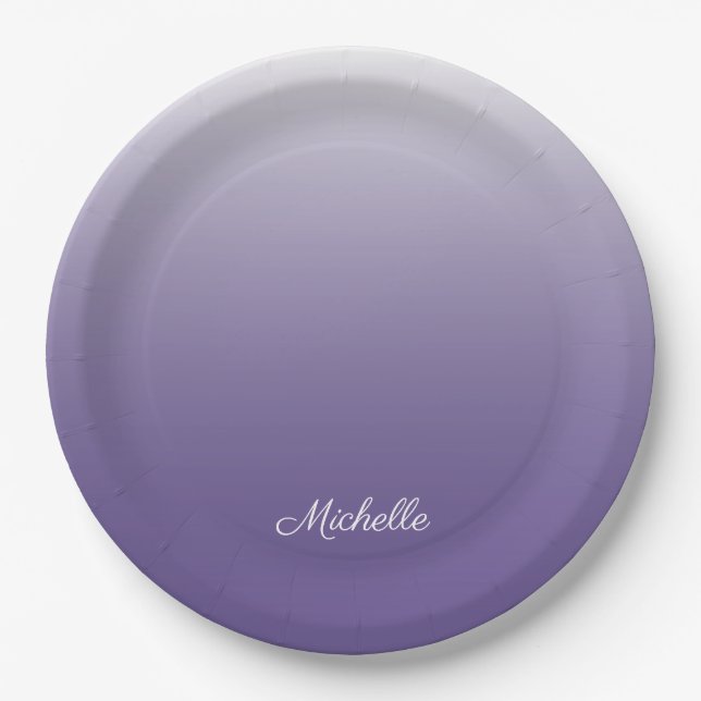 Prato De Papel Ambre ultra violeta personalizada de gradiente (Frente)