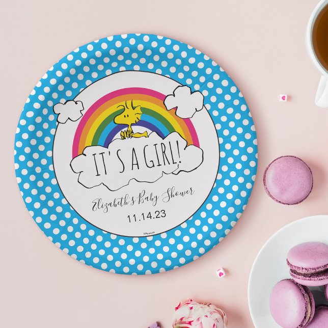 Prato De Papel Amendoins | É um Chá de fraldas de menina (Criador carregado)