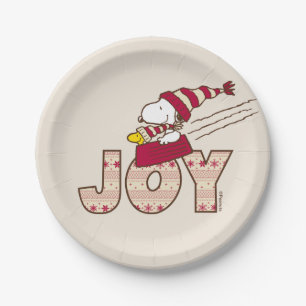 Prato De Papel Amendoins Passeio De Snoopy & Woodstock Joy
