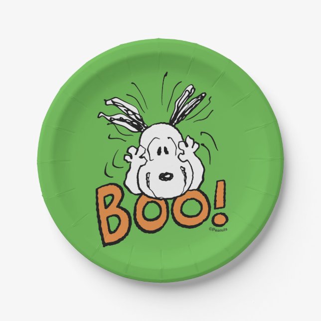 Prato De Papel Amendoins | Snoopy Boo (Frente)