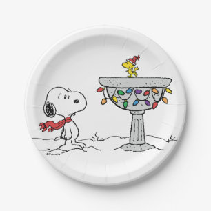 Prato De Papel Amendoins   Snoopy & Woodstock congelado