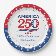 AMÉRICA 250 - Vermelho Branco Azul Personalizado p