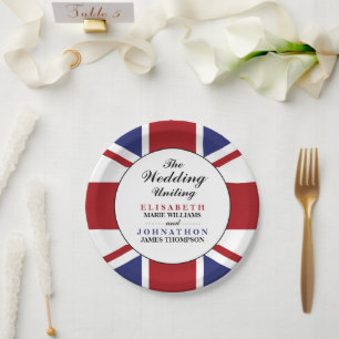 Prato De Papel American Flag Wedding