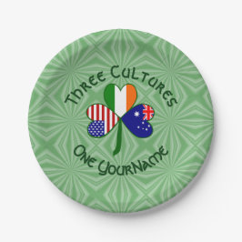 Prato De Papel American Shamrock australiano personalizado