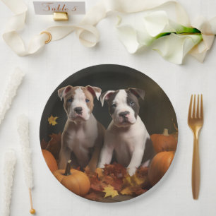 Prato De Papel American Staffordshire Puppy Autumn Delight