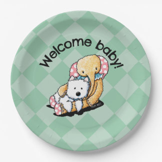 Prato De Papel Amigo do Circo Vintage Westie Baby Shower