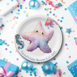 Prato De Papel Amigos Aquáticos