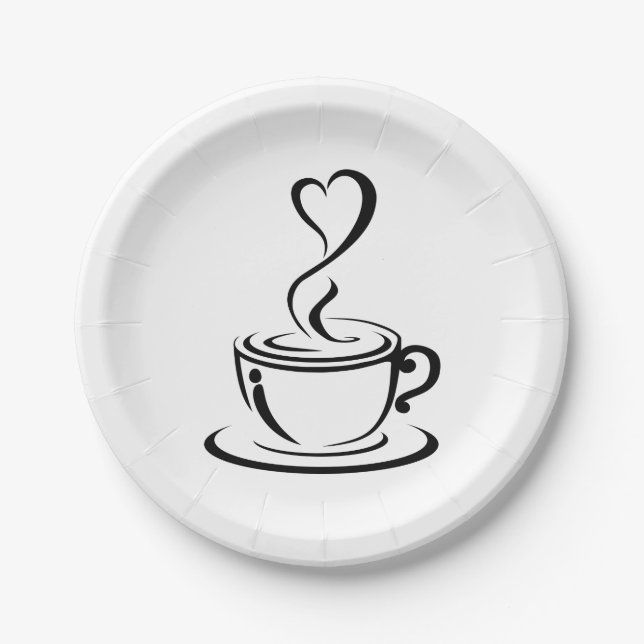 Prato De Papel Amor Café (Frente)