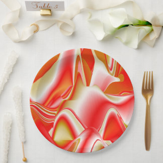 Prato De Papel Amor e Abstrato 3D Rainbowart Dourado