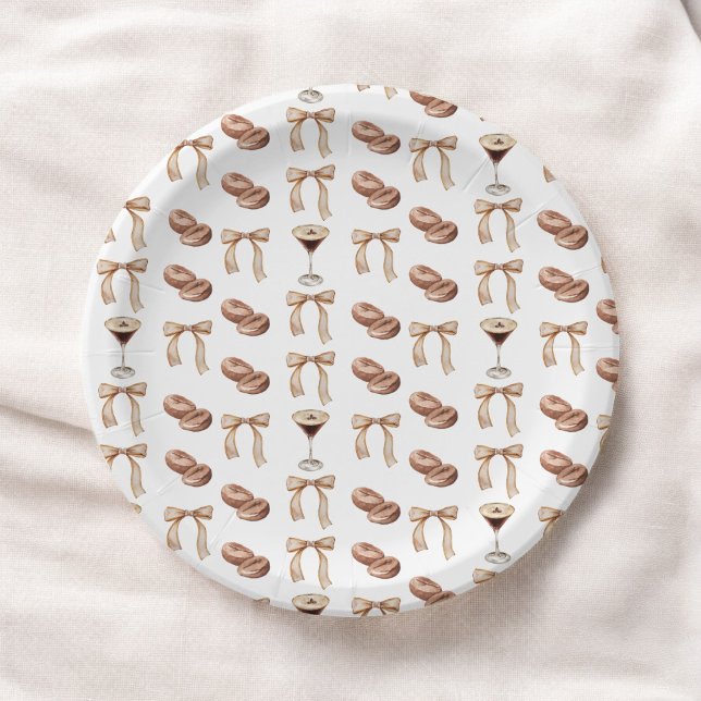 Prato De Papel Amor é Criar Chá de panela Espresso Martini (Criador carregado)