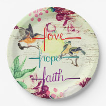 Amor, Esperança, Placas De Papel Faith