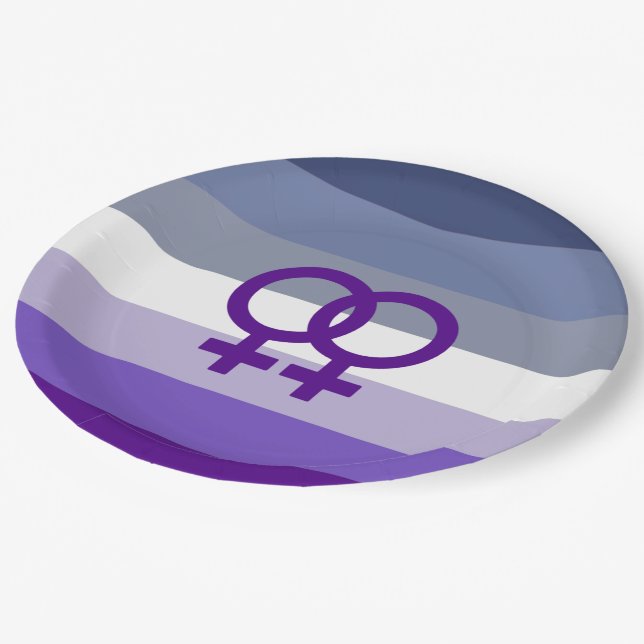 Prato De Papel Amor Lésbico Butch Orgulho WLW (Inclinado)