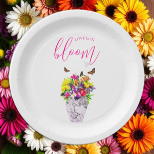 Prato De Papel Amor No Bloom Floral Wedding