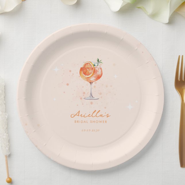 Prato De Papel Amor no Primeiro Chá de panela de Spritz Citrus Dr (Criador carregado)