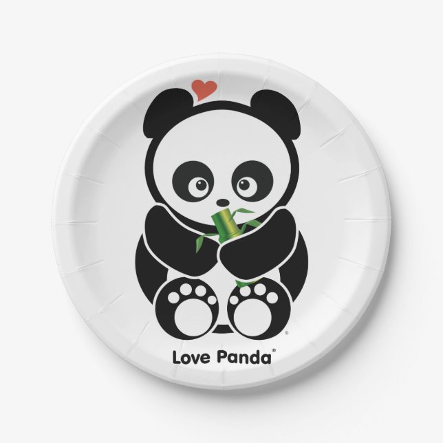 Prato De Papel Amor Panda® (Frente)