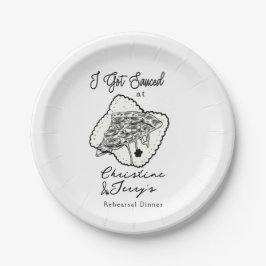 Prato De Papel Amor & Pizza | Jantar de Ensaios Casual