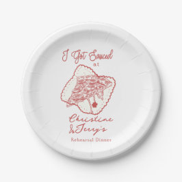 Prato De Papel Amor & Pizza | Jantar de Ensaios Casual