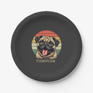 Prato De Papel Amor Pug Para Sempre � Design de Amante de Pug Fof