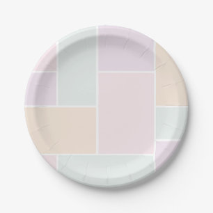 Prato De Papel Amostras minimalistas de tinta Pastel Shade