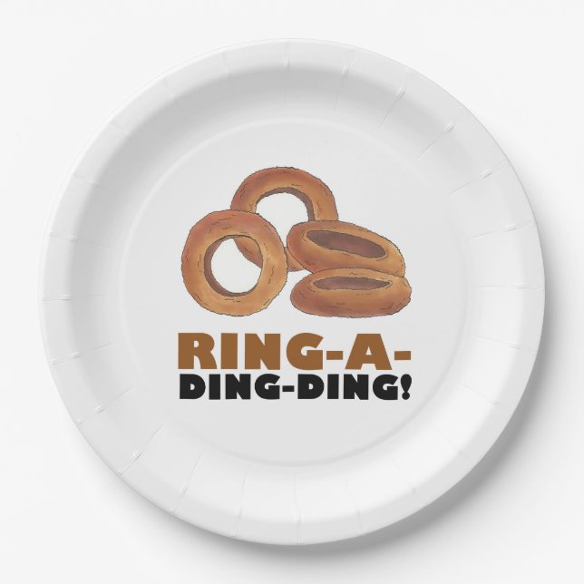 Prato De Papel Anéis Anéis de Cebola Anéis Anéis de Anéis de Anéi (Frente)