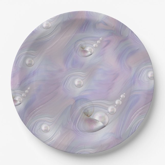 Prato De Papel Angel Baby Girls Voando Entre Nuvens (Frente)