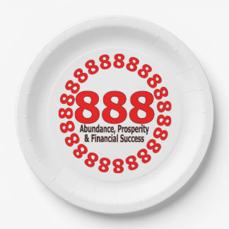 Prato De Papel Angel Number 888 - Abundance & Luck