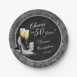 Prato De Papel Anima-se a 50 anos de Prata e Aniversário Negro