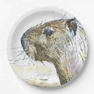 Prato De Papel animais alterados fascinantes - Capybara