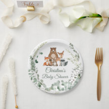 Animais da Floresta Chá de fraldas verde