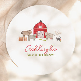 Prato De Papel Animais de Criação Festa de aniversário de Barnyar