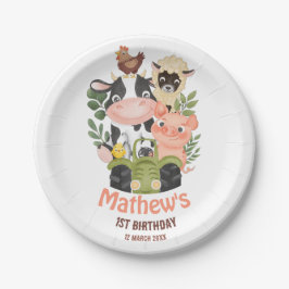 Prato De Papel Animais de exploração Santa rua 1