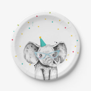 Prato De Papel Animais de festa Safari Jardim Zoológico Selvagem